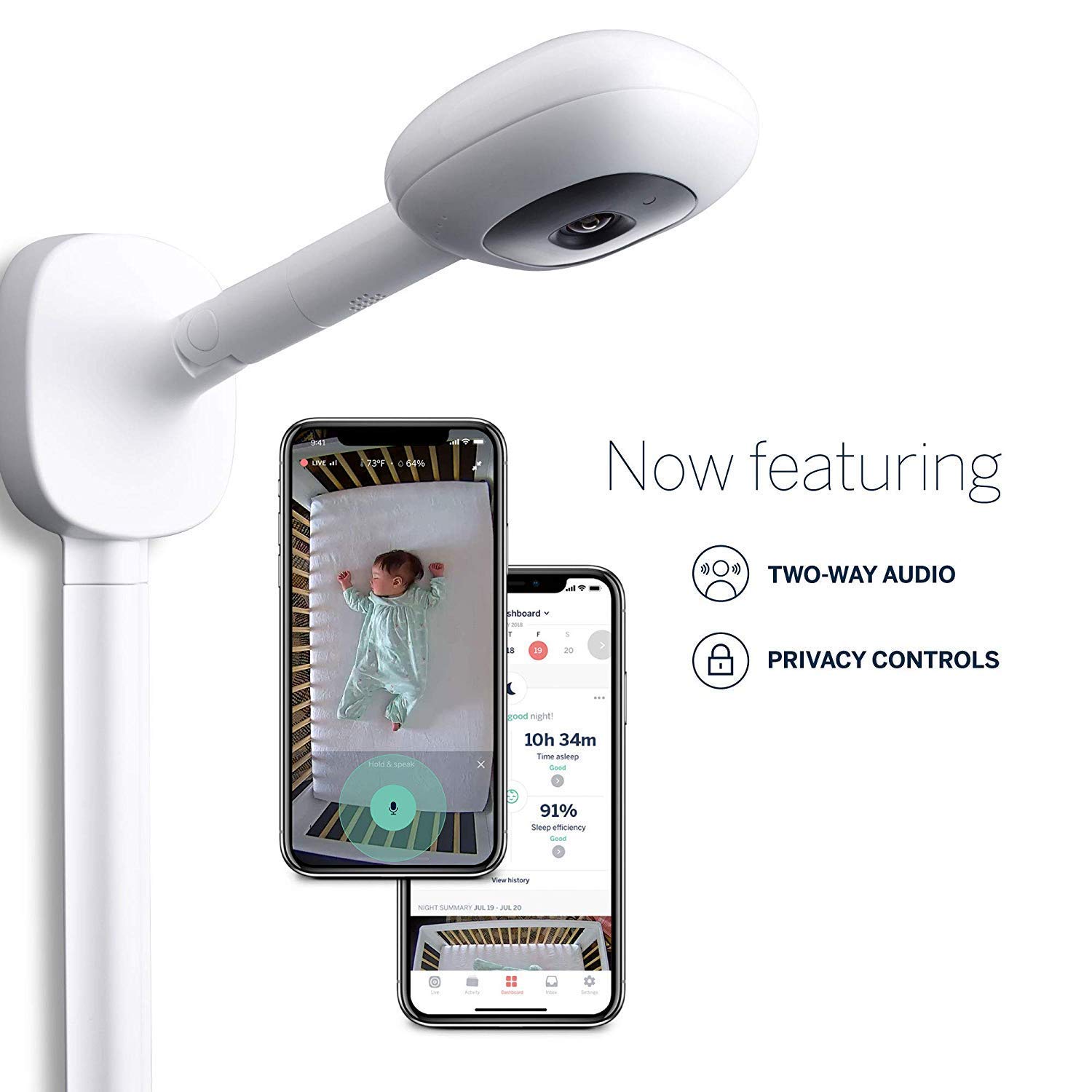 Nanit Plus - Smart Baby Monitor and Wall Mount - $216.74