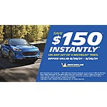 Costco Members: Purchase & Install Set of 4 Michelin Tires, Get $150 Off (Valid thru 9/26, Installation Req'd)