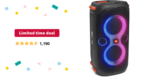 Limited-time deal: JBL PartyBox 110 - Portable Party Speaker with Built-in Lights, Powerful Sound and deep bass, Black - $299.95
