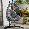 Mainstays Outdoor Wicker Patio Hanging Egg Chair, Gray - Walmart.com $137.00