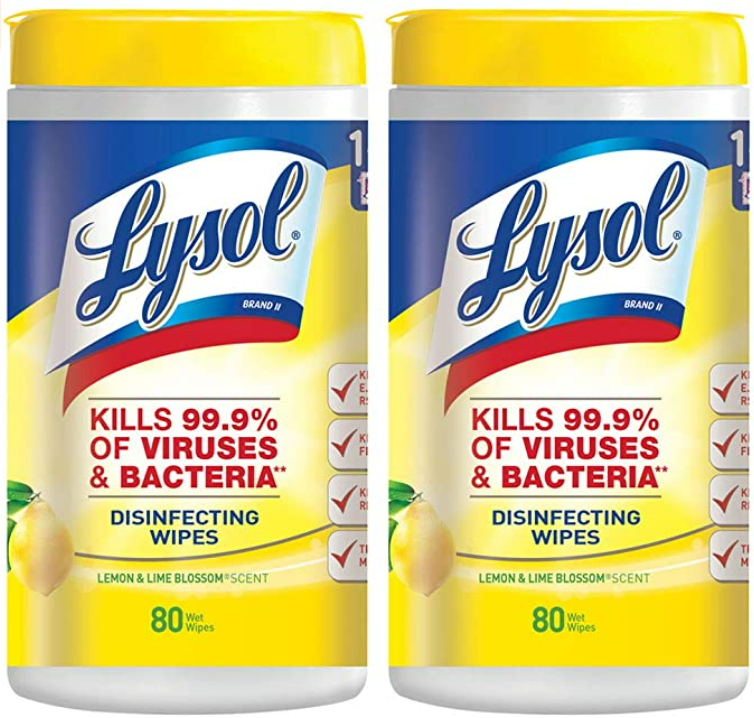 2 pack (80 wipes each) Lysol Disinfecting wipes for $2.49 ($1.25 each) at Petsmart - free store pickup $1.24