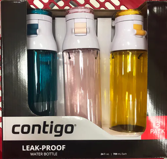 Contigo Jackson Water Bottle Pack, pack of 3 for $13.99, clearance price in Target - In Store only $13.98