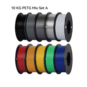 10-Ct 1kg Kingroon 1.75mm PETG 3D Printer Filament (Mixed Colors) $51.01