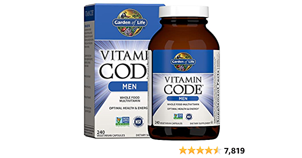 garden of life vitamin code whole food multivitamin for men 240