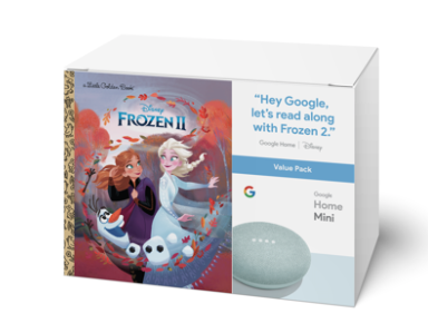 Google Home Mini (Aqua) & Frozen II Book Bundle $15 YMMV B&M