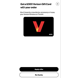 YMMV - FREE $300 Verizon Gift Card for adding a line