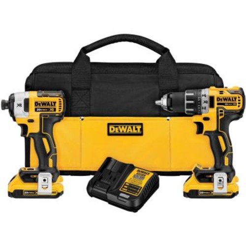 DeWALT 20-Volt MAX XR Cordless Brushless Drill/Impact Combo DCK283D2 $199 + Free Store Pickup