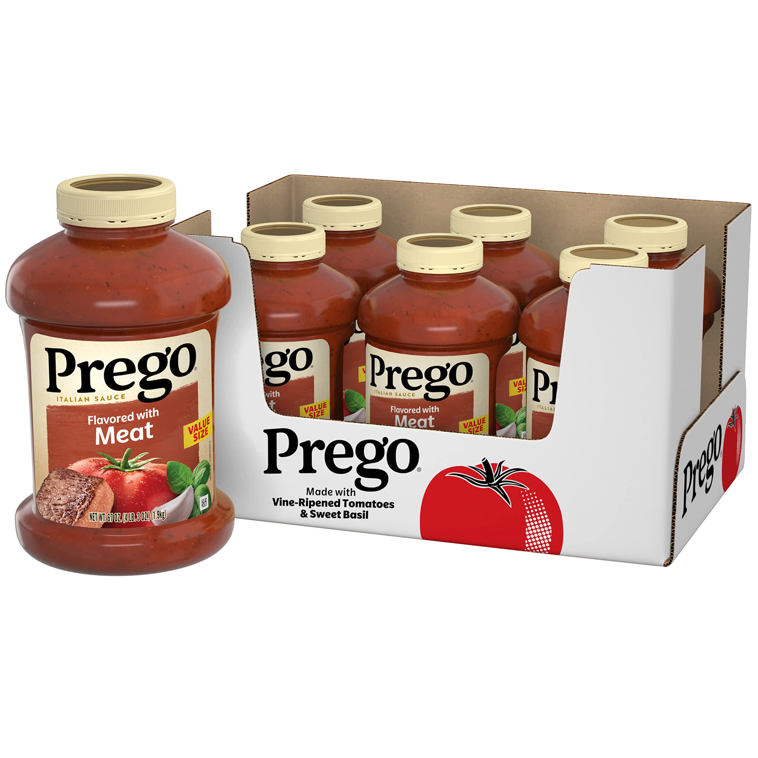 6-Pack 67-Oz Prego Italian Tomato Pasta Sauce Flavored With Meat $22.83