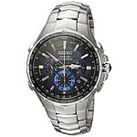 Seiko Men's COUTURA Stainless Steel Japanese-Quartz Watch with Stainless-Steel Strap, Silver, 26.3 (Model: SSG009) - $285(Regular $595)