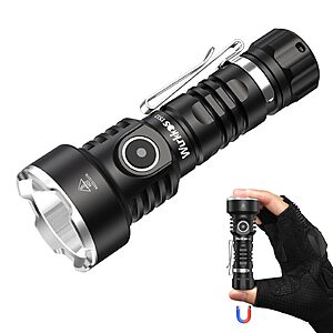 Wurkkos TS12 EDC LED Mini Rechargeable Flashlight, 1350 Lumens, $19.99 after 50% off code and free shipping with Prime