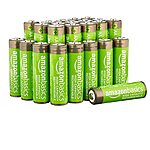 24-Pack Amazon Basics 2400mAh Pre-charged Rechargeable AA Batteries $10.75