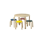 ECR4Kids Bentwood Round Table &amp; Stool Set - $29.99 - Free shipping for Prime members