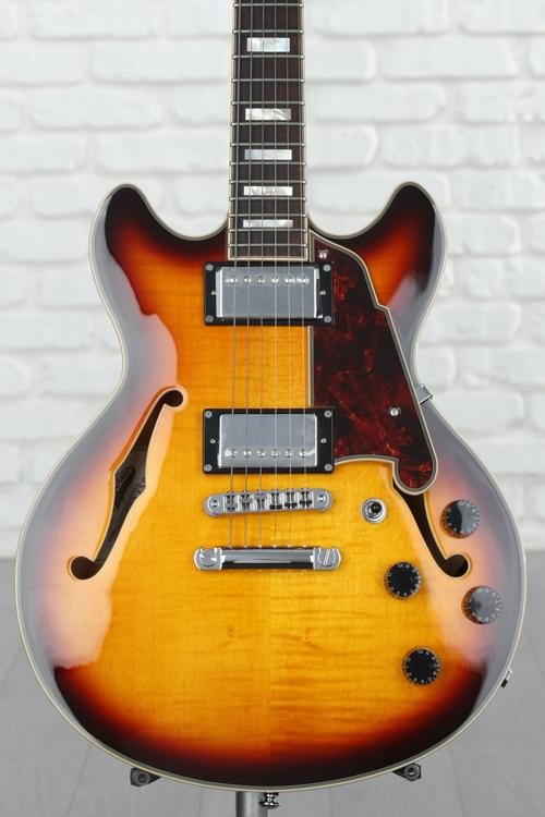 D'Angelico Premier Mini DC XT Electric Guitar - Vintage Sunburst with Stopbar Tailpiece, Sweetwater Exclusive $699.99