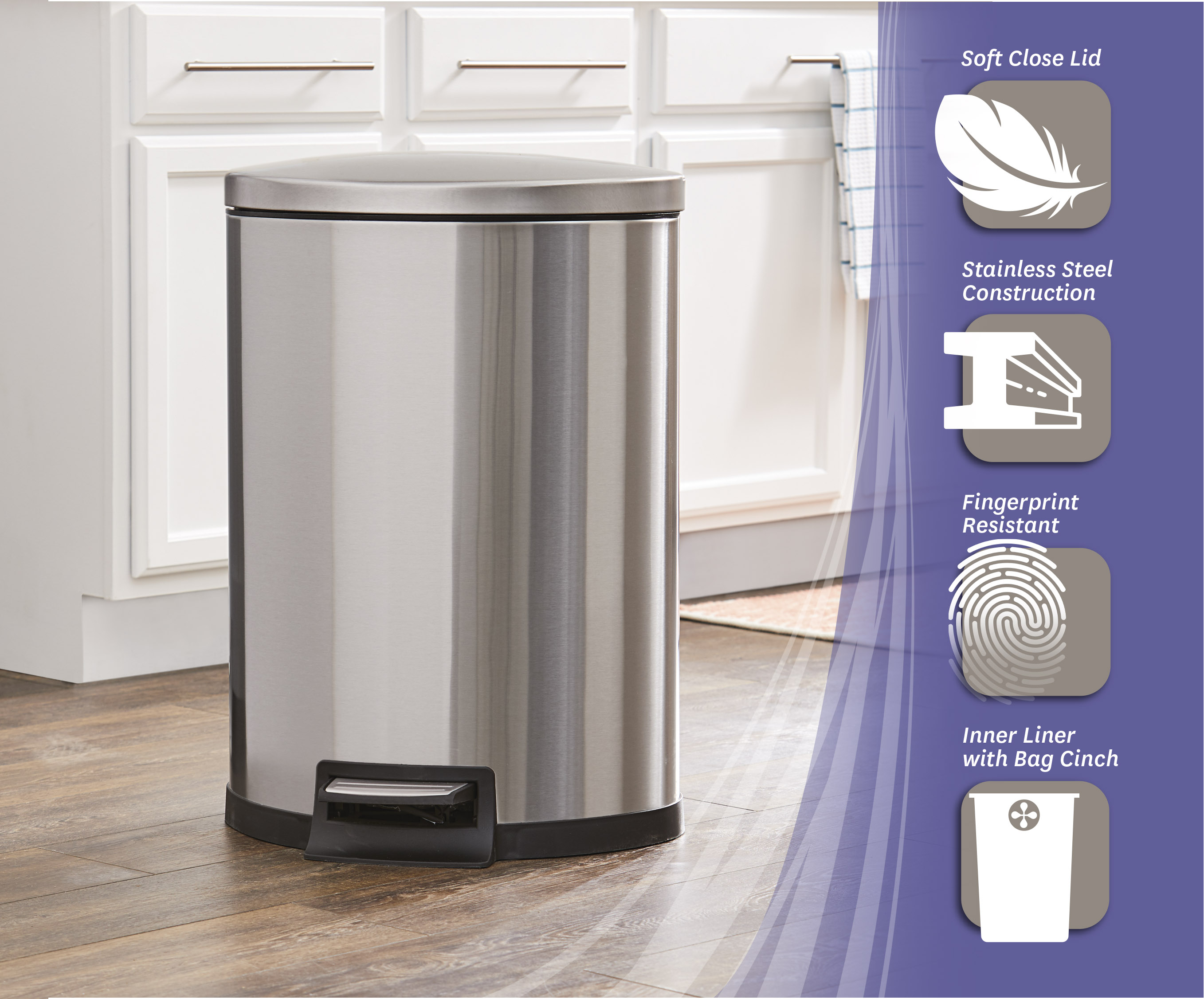 YMMV - $17 (was $69)  Better Homes &amp; Gardens 11.8G Stainless Steel Semi Round Waste Can