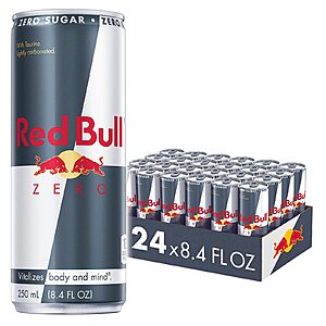 24-Pack 8.4oz Red Bull Total Zero Energy Drink $25.50 w/ Subscribe & Save