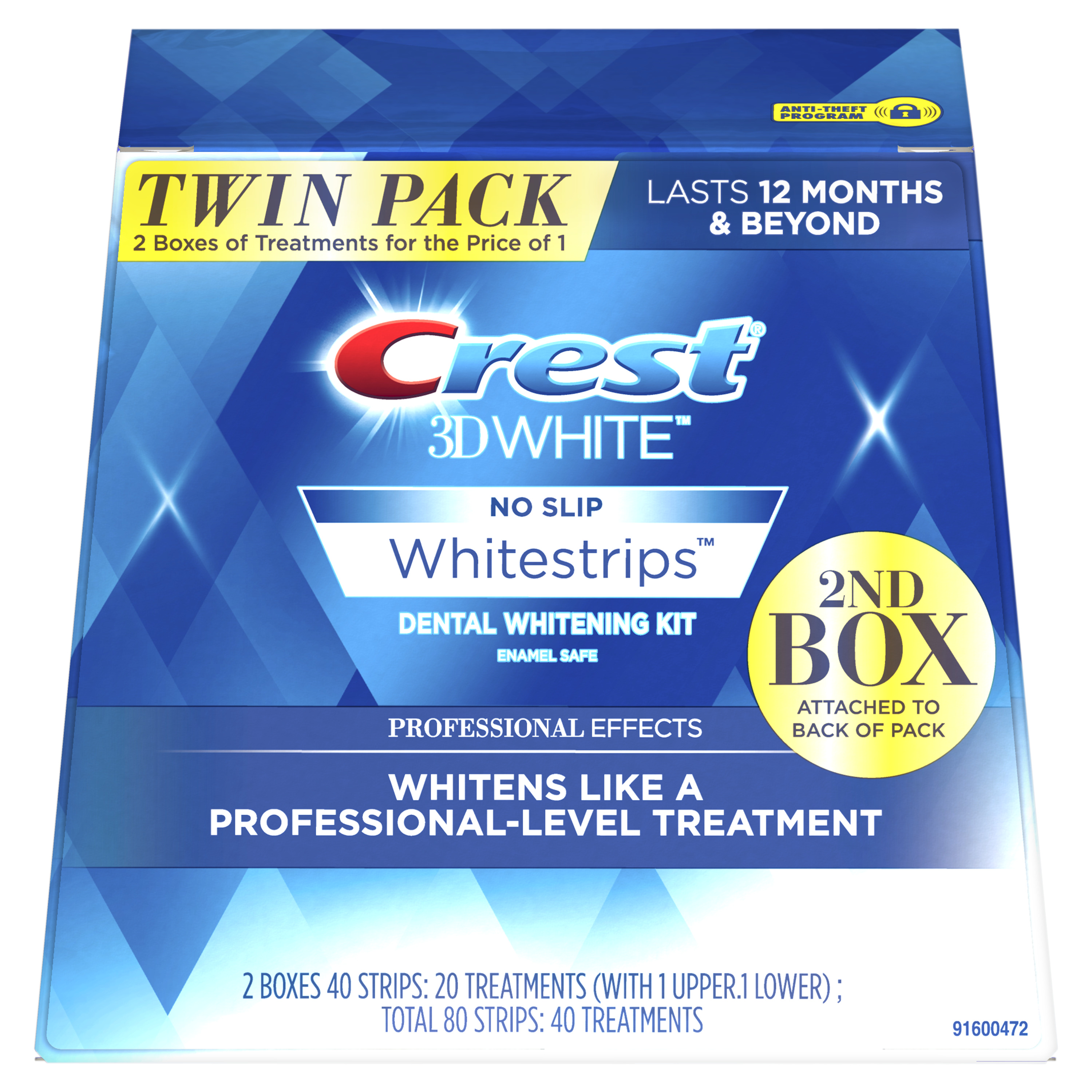 40-Treatment Crest 3D White Professional Effects Whitestrips Kit ...