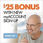 LensCrafters BONUS $25 with new myAccount