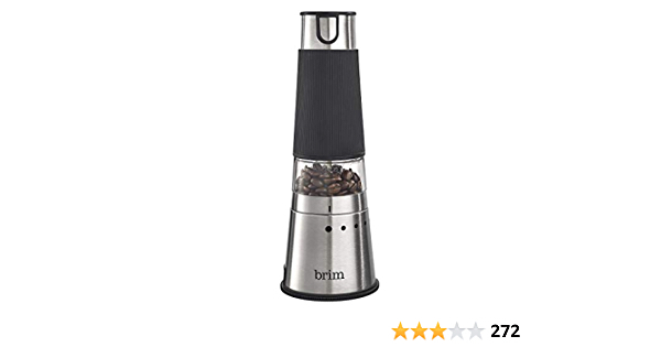 74% off - Brim Electric Handheld Burr Coffee Grinder, 9 Precise Grind Settings from Espresso to French Press, Removable 30g Ground Container for Easy Cl - $18.29