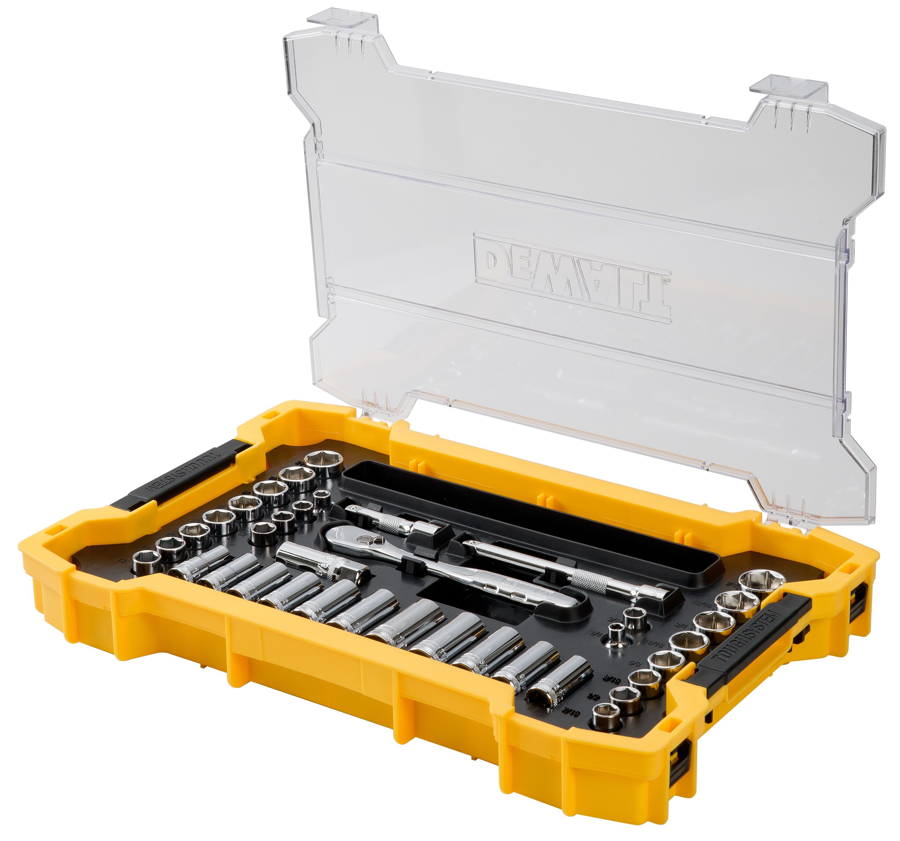 Home Depot: Dewalt 37 PC. 3/8 in. Drive Socket Set With Toughsystem 2.0 Tray for $60 and free shipping