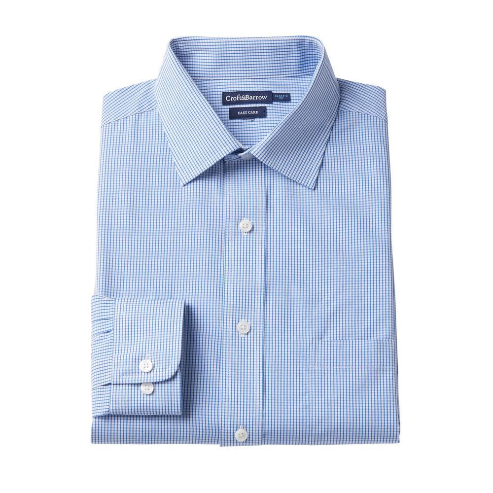 Men S Croft Barrow Classic Fit Easy Care Spread Collar Dress