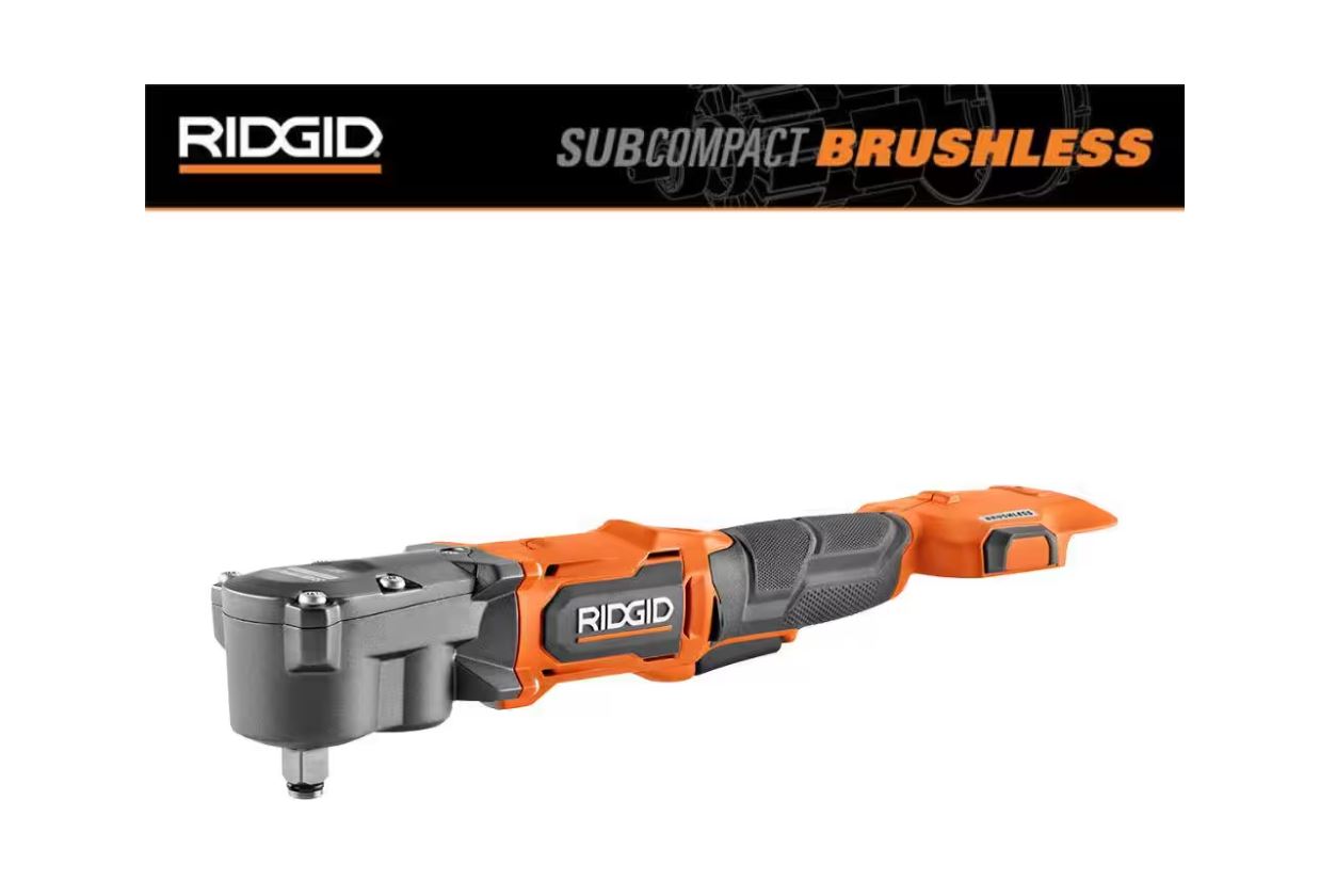 RIDGID 18V SubCompact Brushless 1/2 in. Right Angle Impact Wrench (Tool Only) Home Depot $129