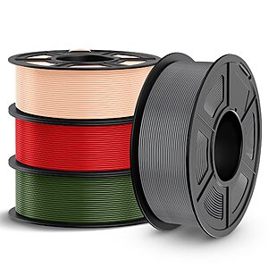 4-Pack 1kg TECBEARS 1.75mm PETG 3D Printer Filament Bundles (Various) $33 