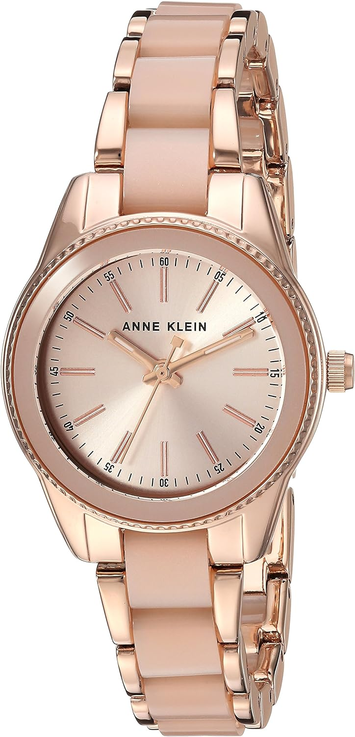 Amazon.com: Anne Klein Women's Rose Gold-Tone and Light Pink Resin Bracelet Watch : Clothing, Shoes & Jewelry $28.91