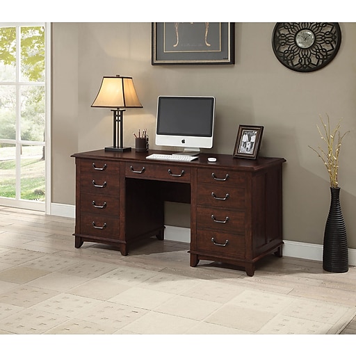 Whalen Nottingham Double Pedestal Desk 171 59 Slickdeals Net