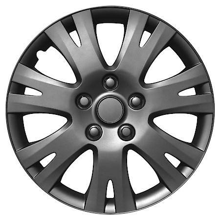 AutoCraft Car & SUV Wheel Cover, Hubcaps, Matte Gunmetal High-impact ABS, Trend, Universal, 16", 4 Pack AC979: Advance Auto Parts