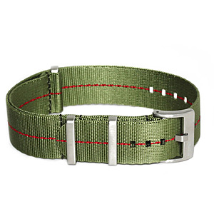 22mm Wide BluShark AlphaShark Slim Nylon Watch Strap (Polished Stainless) 3 for $18.40 + Free S&H on