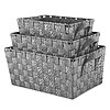 3-Pack Whitmor Woven Strap Storage Baskets (Assorted Sizes, Gray) $11.50 + Free Shipping w/ Prime or on $35+