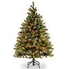 4.5-Foot National Tree Company Pre-Lit 'Feel Real' Artificial Full Downswept Christmas Tree w/ Multicolor Lights $57.99 + Free Shipping