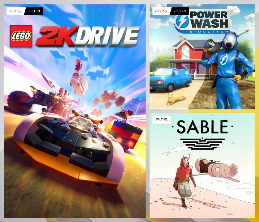 PS+ Members: PS4/PS5 Digital Games: LEGO 2K Drive, Powerwash Simulator, &  Sable