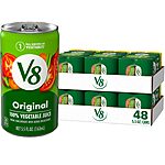 48-Pack 5.5-Oz V8 Original 100% Vegetable Juice $12.29 w/ S&amp;S ($0.26/can) + Free Shipping w/ Prime or on $35+