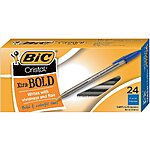 24-Count BIC Cristal Xtra Bold Ballpoint Pens (Blue) $3.58 w/ S&amp;S + Free Shipping w/ Prime or on $35+