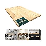 60"x30"x1.5" Bme Hevea Solid Wood Butcher Block Table Top (Unfinished) $100 + Free S/H for Prime Members