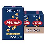 16-Pack 16-Oz Barilla Ditalini Pasta $12.46 w/ S&amp;S ($0.78/box) + Free Shipping w/ Prime or on $35+
