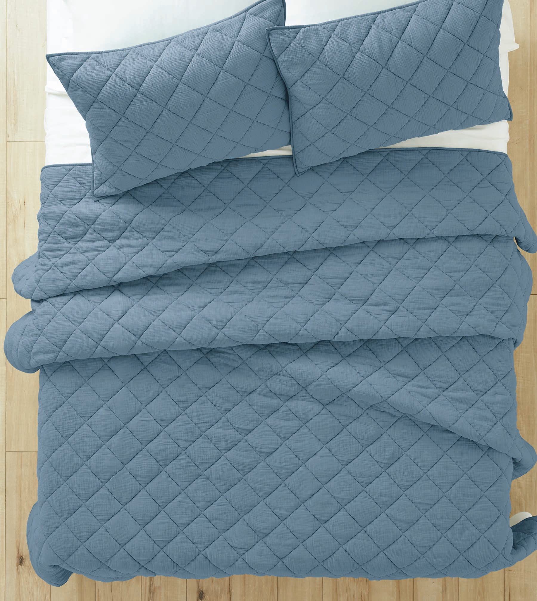 Select Walmart Stores: Better Homes & Gardens Blue Diamond Gauze Quilt: Queen $6 & More + Free S/H on $35+