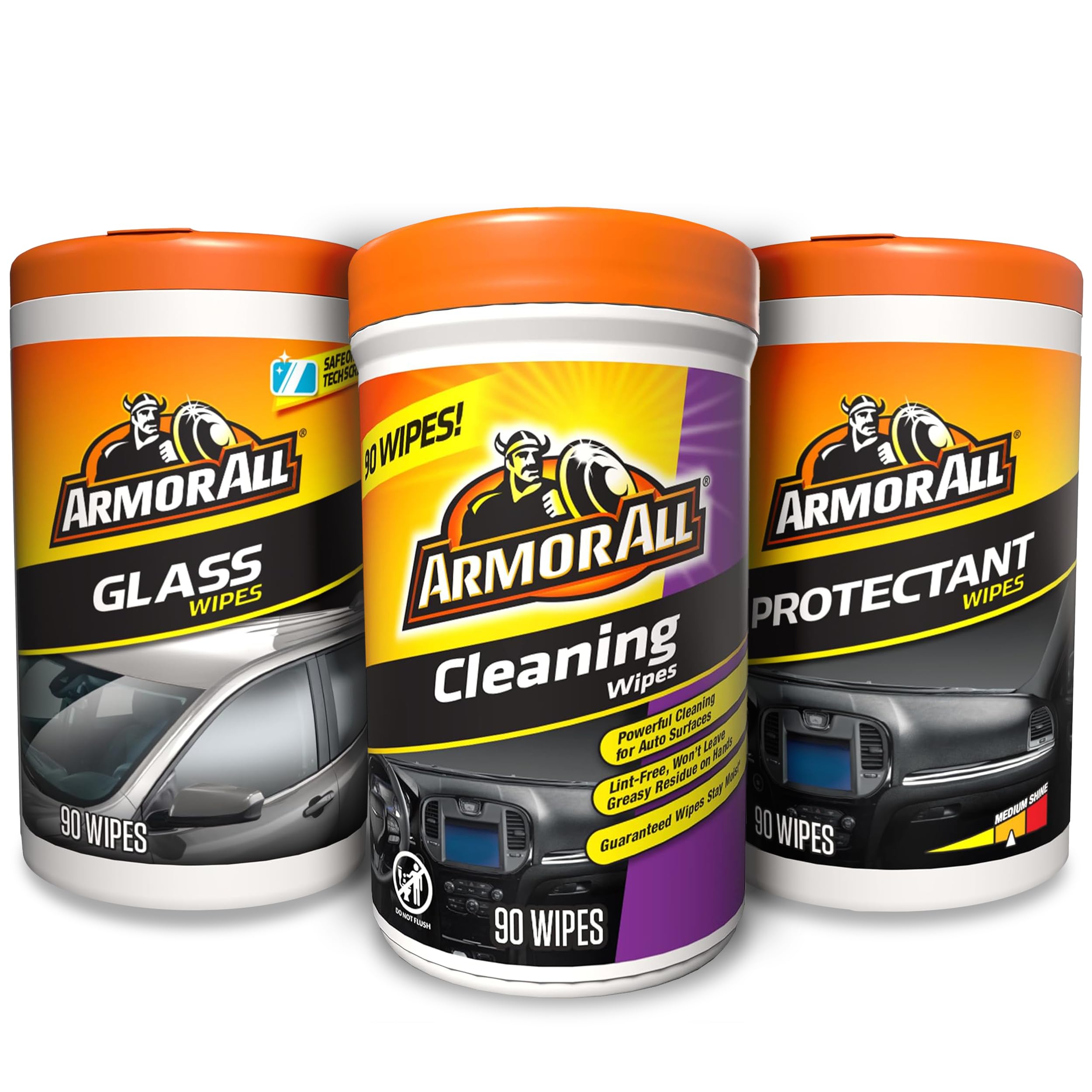3-Pack 90-Count Armor All Automotive Wipes (Protectant/Cleaning/Glass) $29.49 + Free S&H w/ Prime or $35+