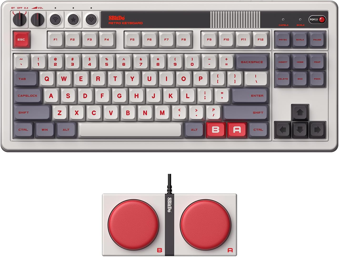 8BitDo Retro: Wired / Wireless Mechanical Keyboard w/ Dual Super Buttons (N Edition) $70 + Free S/H w/ Amazon Prime