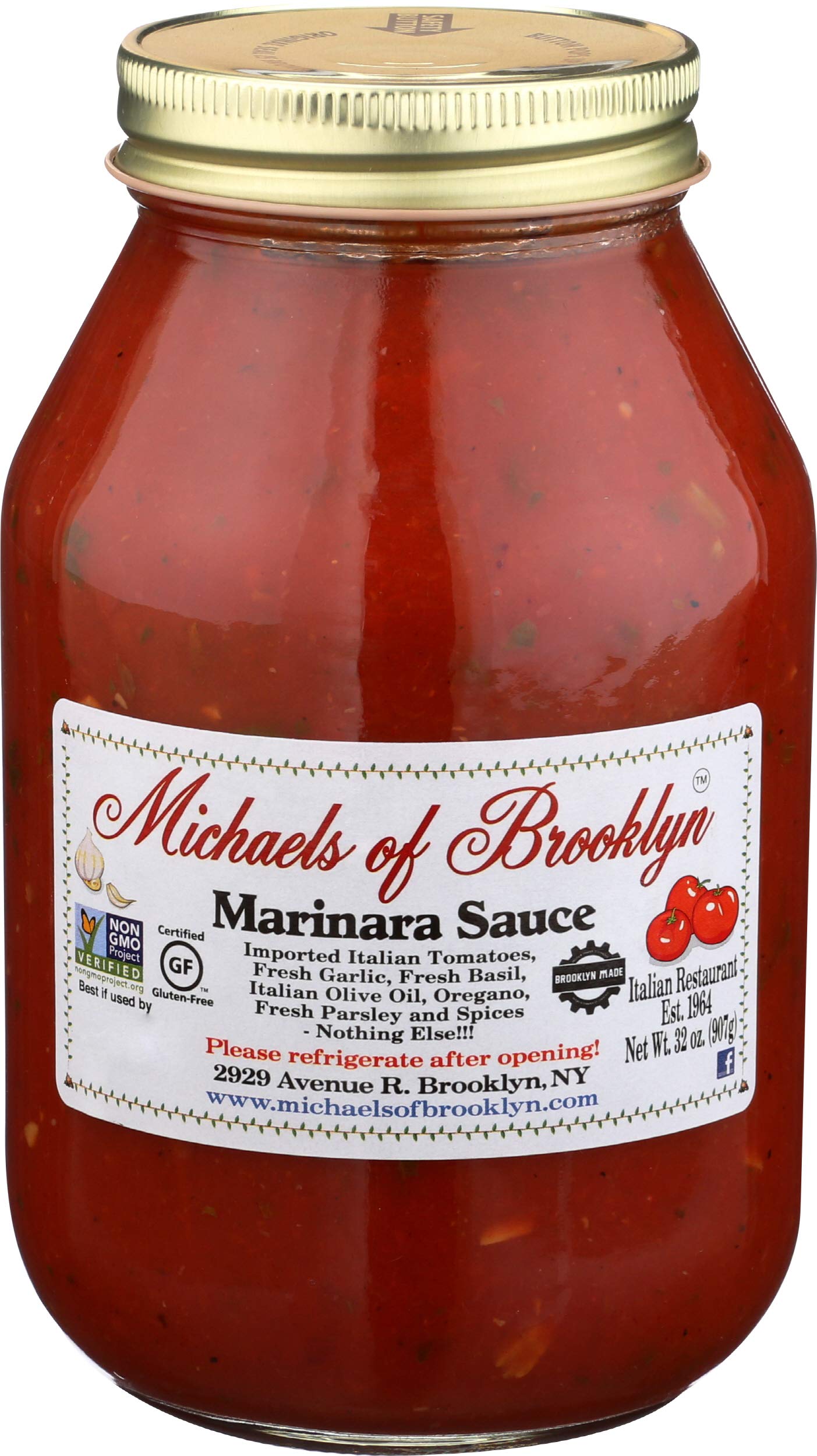 32-Oz Michael's of Brooklyn Marinara Sauce $5.99 + Free Shipping w/ Prime or on $35+