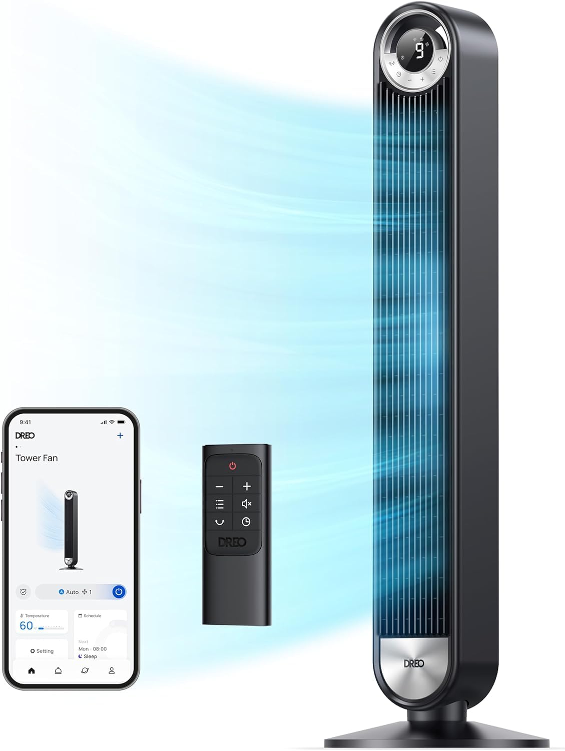 42" Dreo Cruiser Pro T2S Smart Tower Fan w/ Google & Alexa Support 84