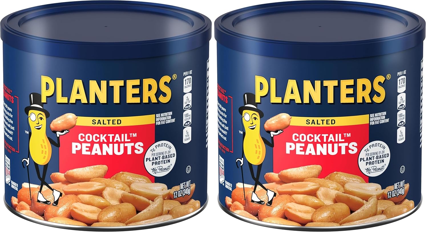 2-Pack 12-oz Planters Salted Cocktail Peanuts $3.56 w/ S&S ($1.78/each) + Free Shipping w/ Prime or on $35+