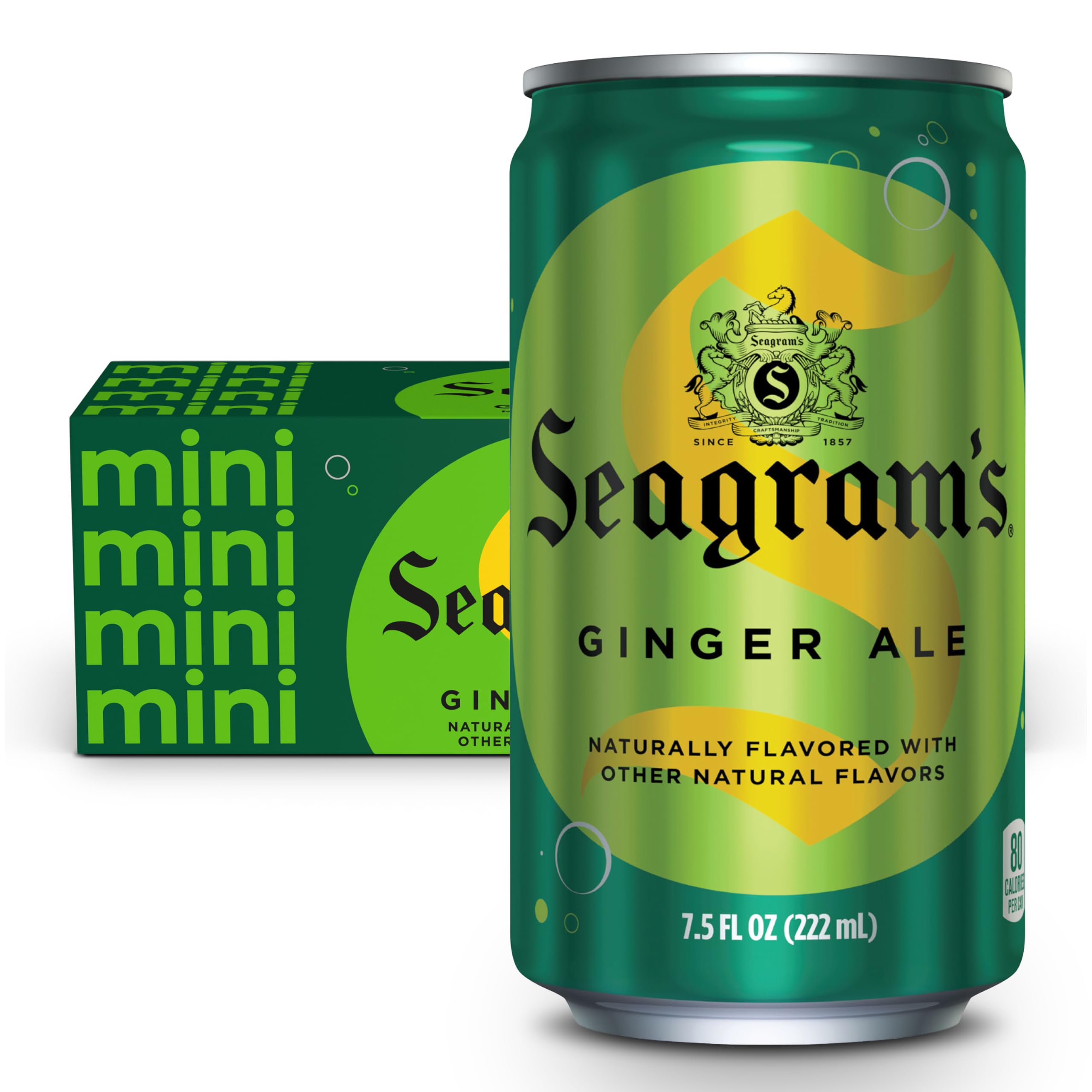 10-Pack 7.5-Oz Seagram's Ginger Ale Soda (Mini-Cans) $4.11 w/ S&S + Free Shipping w/ Prime or on $35+