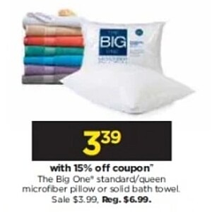 Big one microfiber pillow top