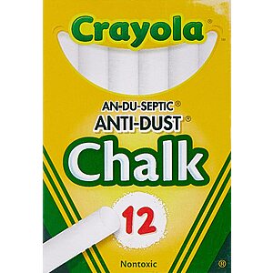 12-Count Crayola Chalkboard Chalk $  1.49 + Free Shipping w/ Prime or on $  35+