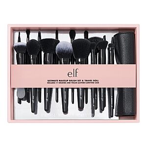 17-Piece e.l.f. Ultimate Makeup Brush Set & Travel Roll $30.85 + Free Shipping w/ Prime or on $35+