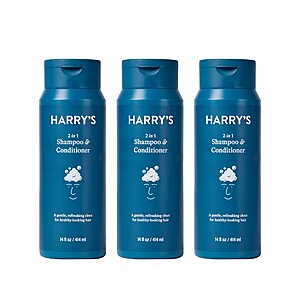 3-Count 14-Oz Harry's Men's 2-in-1 Shampoo and Conditioner $10.80 w/ Subscribe & Save