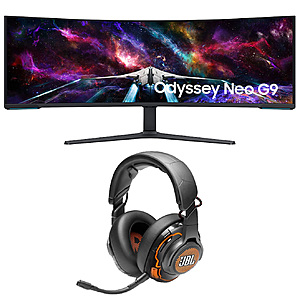 Samsung EPP & EDU: 57" Odyssey Neo G9 Dual 4K Quantum Mini-LED 240Hz Curved Gaming Monitor + JBL Quantum ONE Headset $1500 + Free S/H