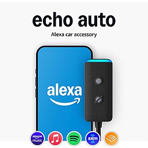 Prime Members: Amazon Echo Auto Car Accessory w/ Alexa (2nd Gen) $15 + Free Shipping